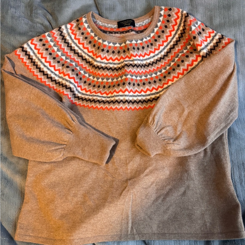CASHMERE Patterned Knit Sweater